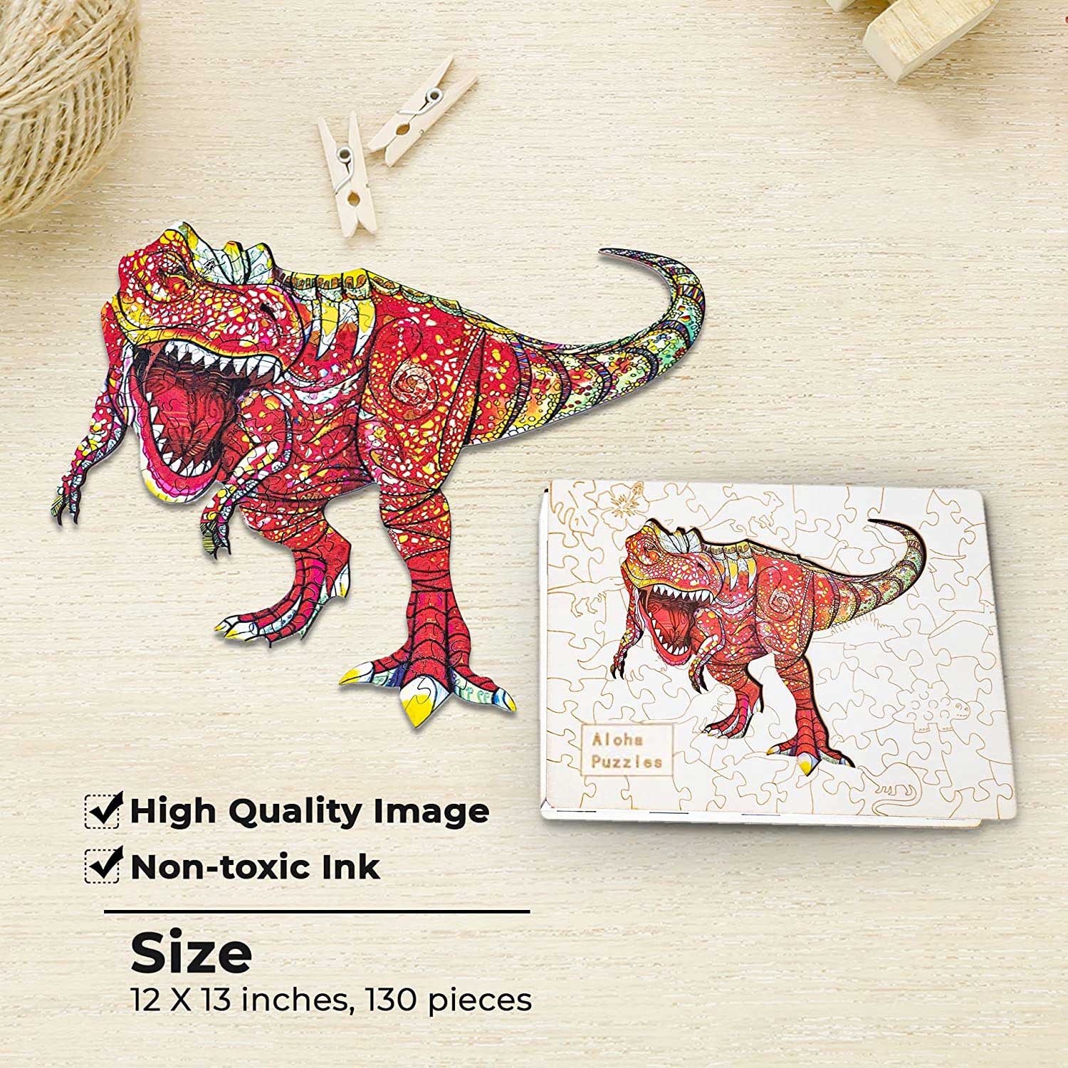 Buy Dinosaur Wooden Puzzle | 112 Pieces | Active Puzzles
